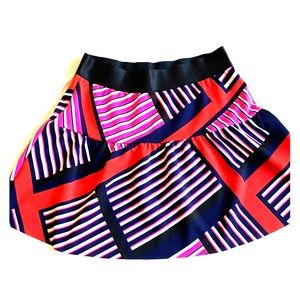 Multi color mini skirt